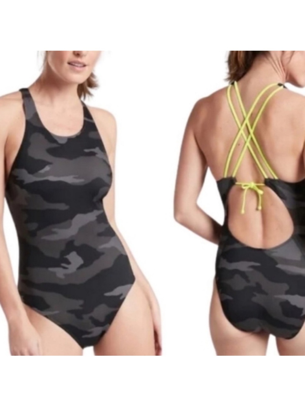 Athleta Freestyle Camo One Piece Swimsuit, Size 34 Camo Print